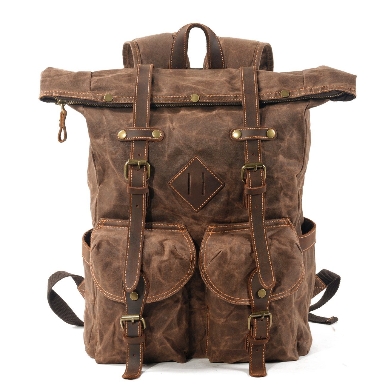 Hipster Canvas Backpack Brown