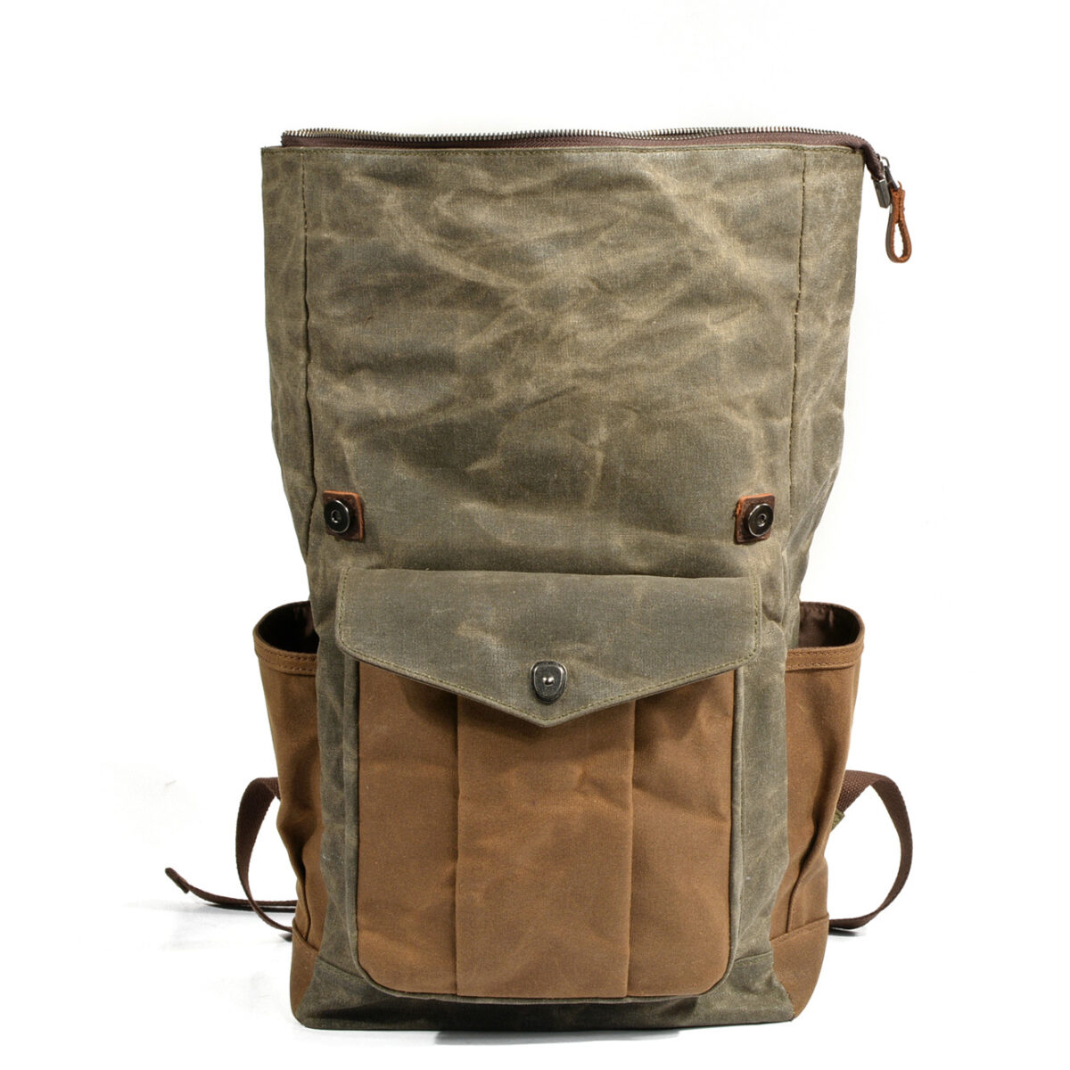Roll Top Canvas Backpack