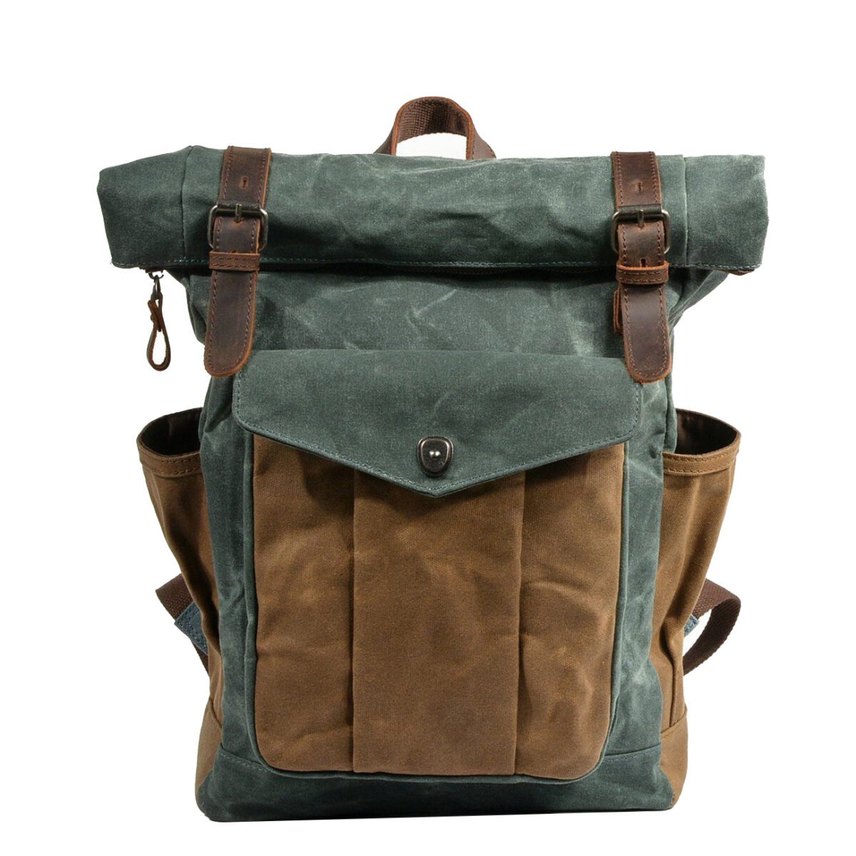 Roll Top Canvas Backpack