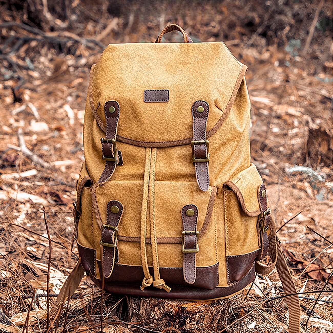 Day Hiking Canvas Backpack 6