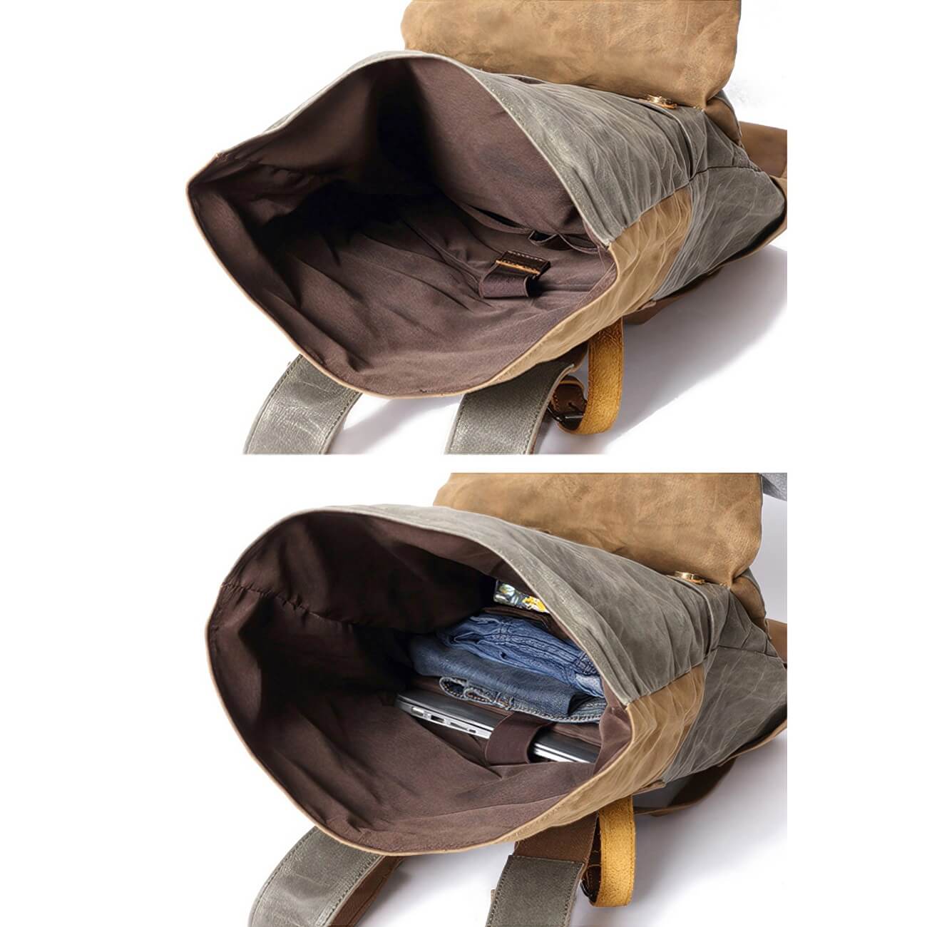 Waxed Cotton Rucksack 7