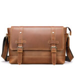 Leather Crossbody Messenger Bag​