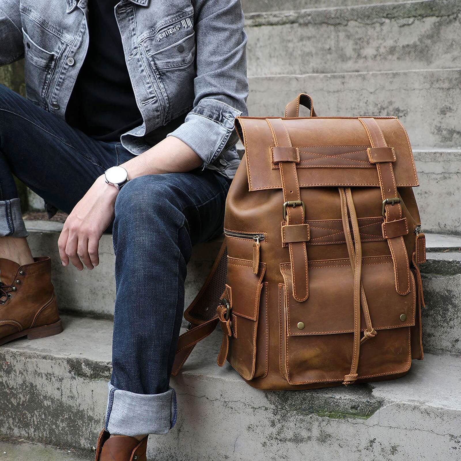 Leather Rucksack 9