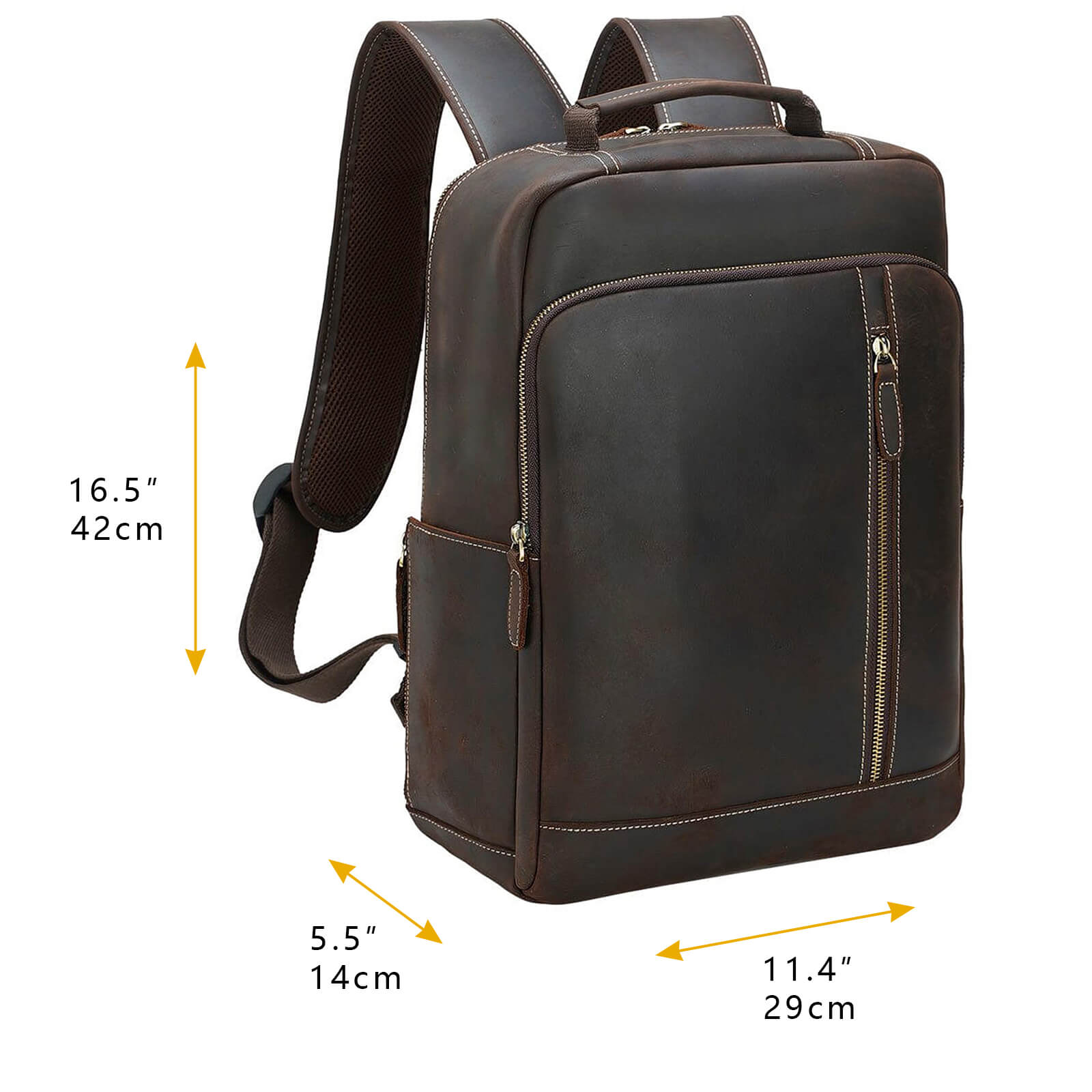 Leather Laptop Backpack​ Dimensions