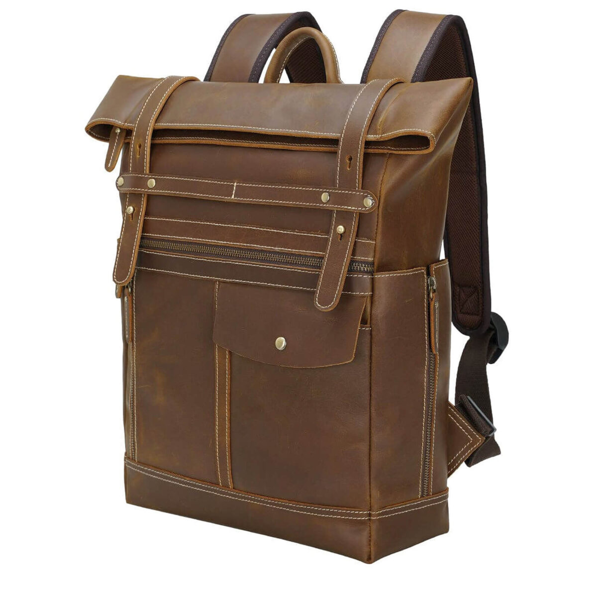 Mens Vintage Leather Backpack