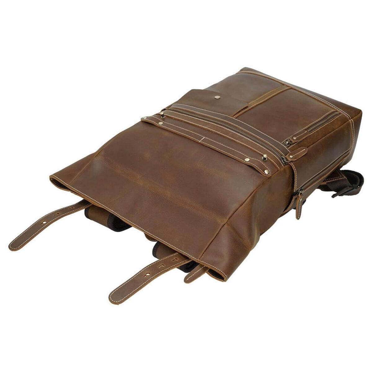 Mens Vintage Leather Backpack