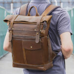 Mens Vintage Leather Backpack