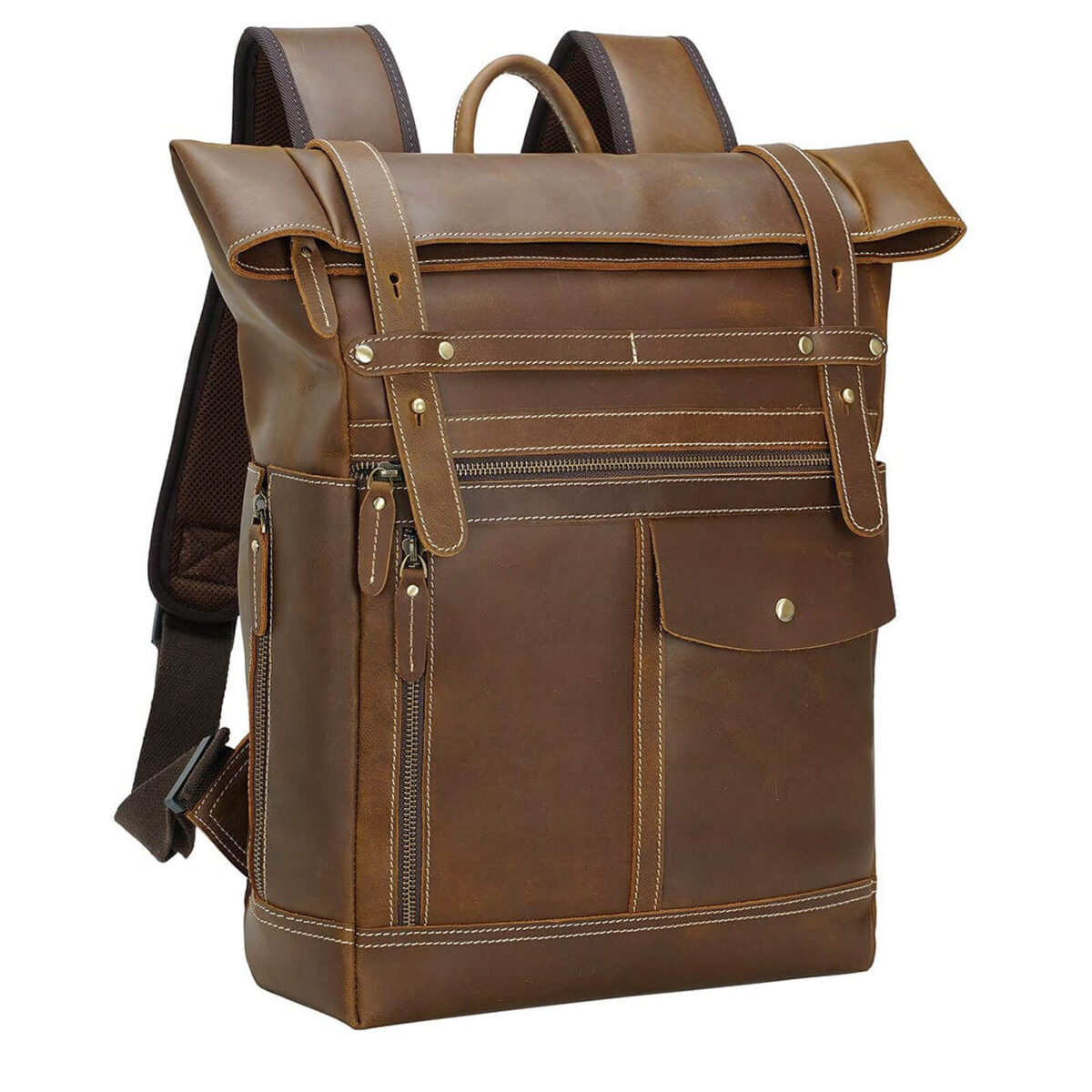 Mens Vintage Leather Backpack