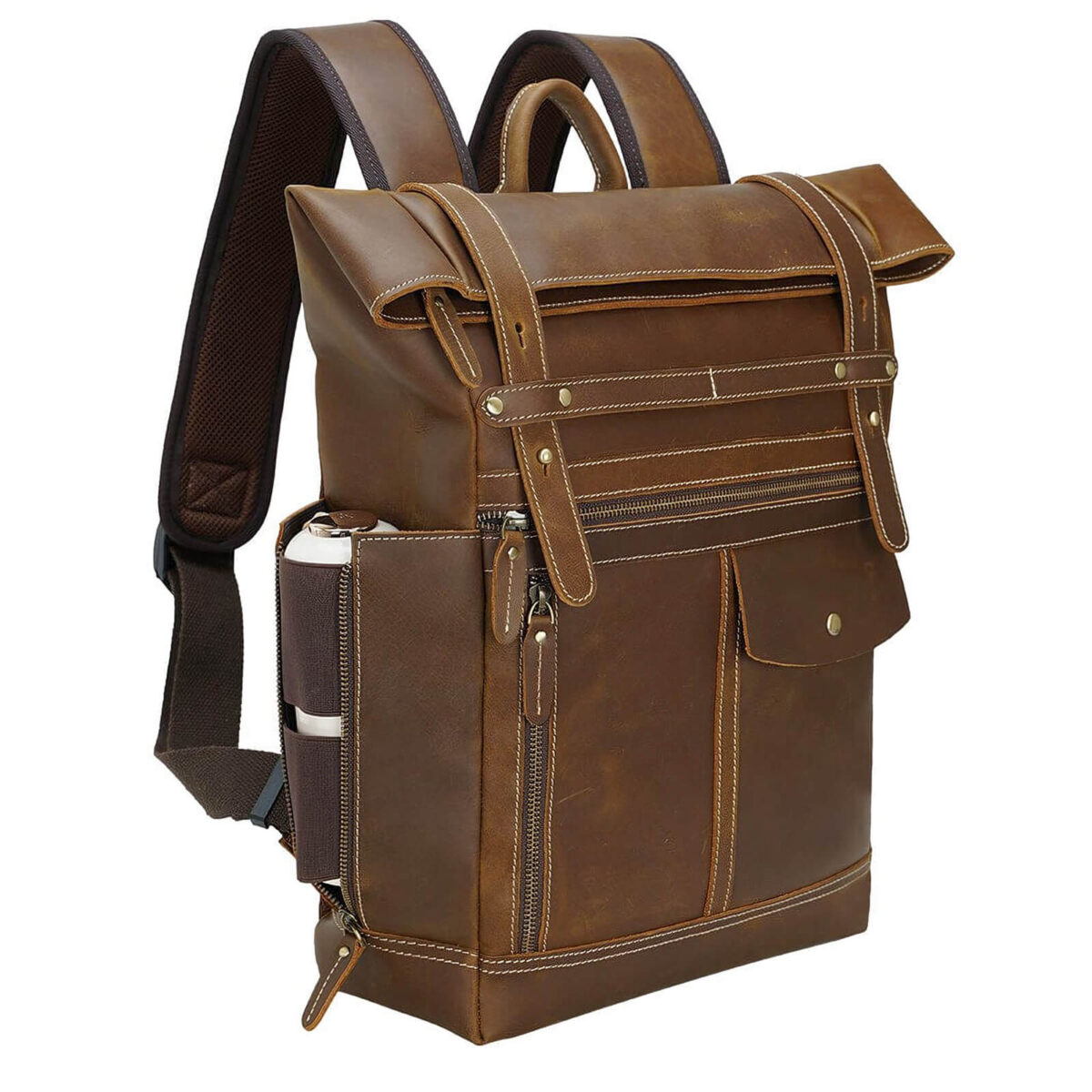 Mens Vintage Leather Backpack