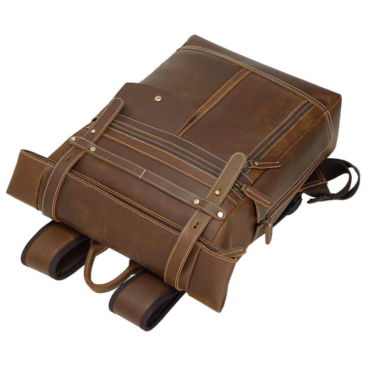 Mens Vintage Leather Backpack
