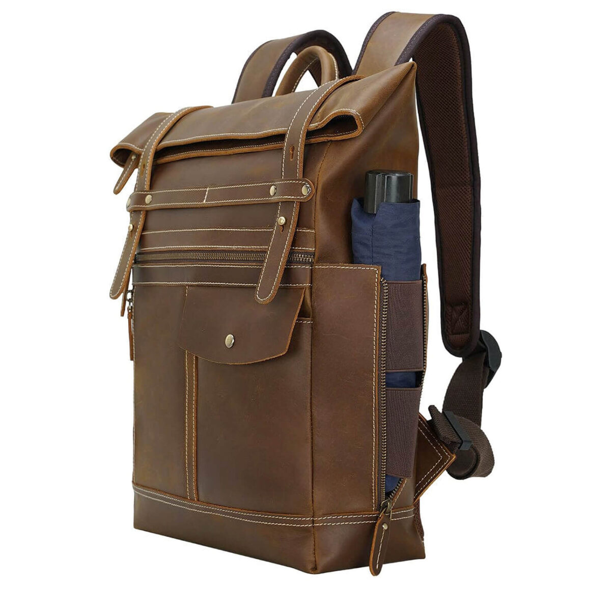 Mens Vintage Leather Backpack