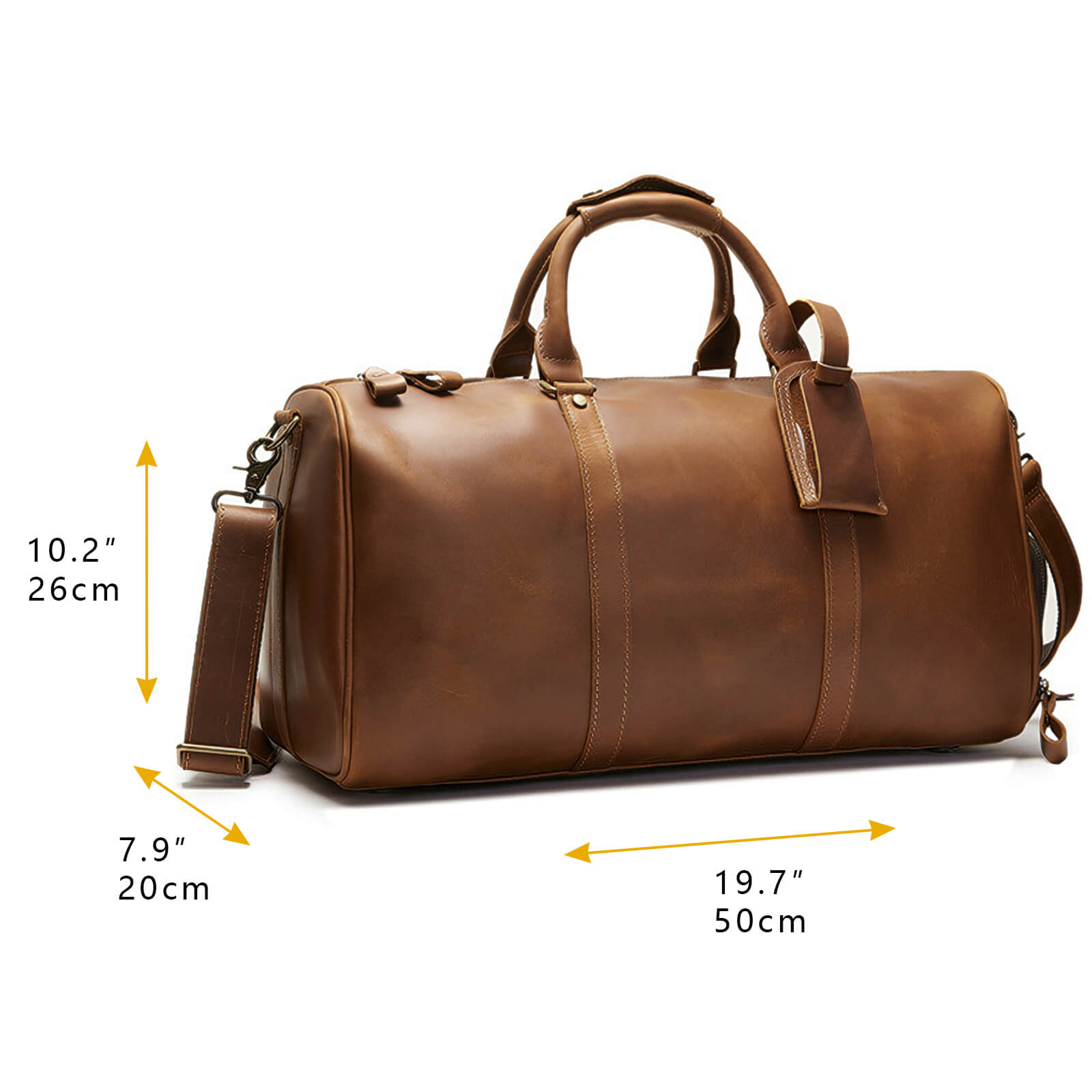 Mens Leather Duffle Bag Dimensions