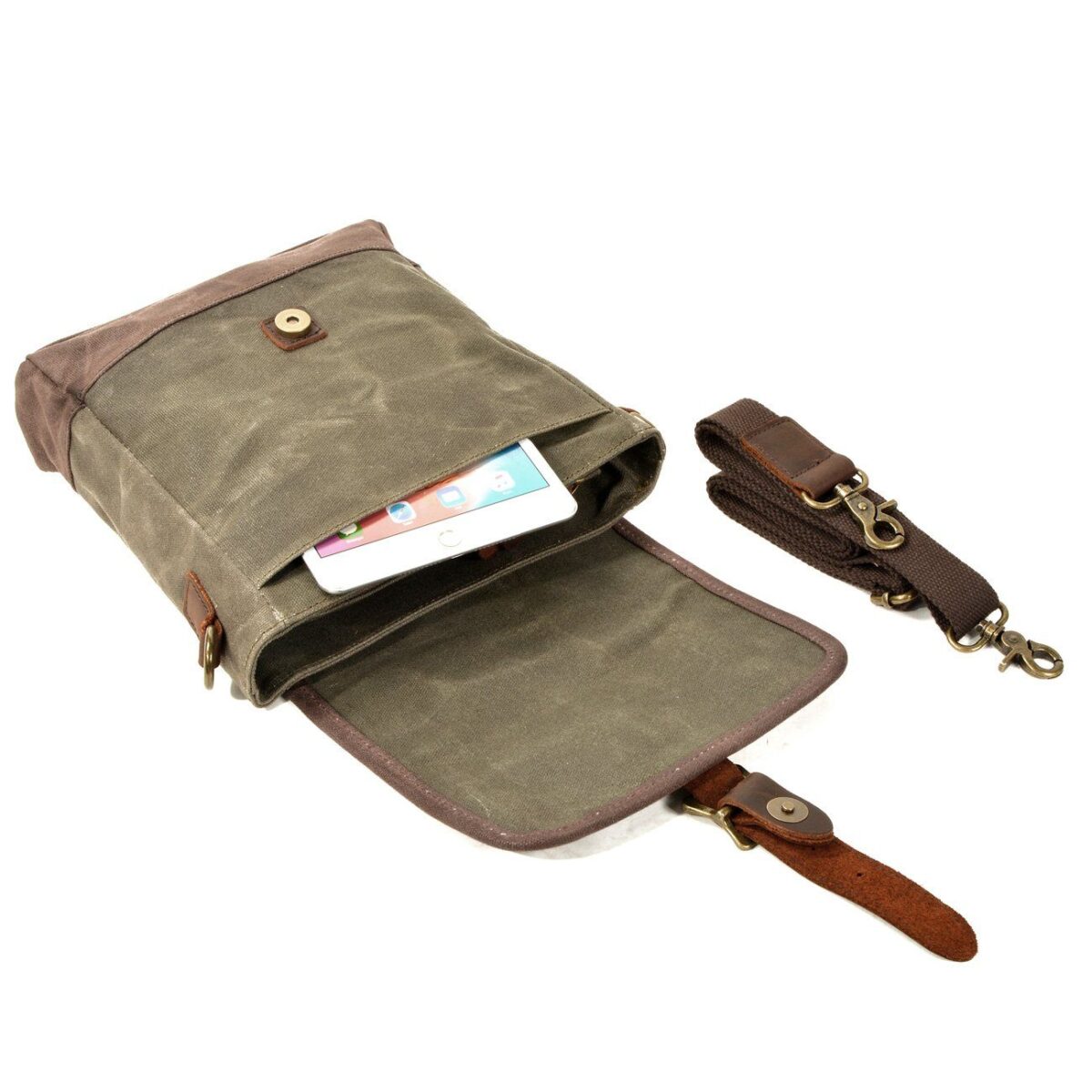 Small Canvas Messenger Bag