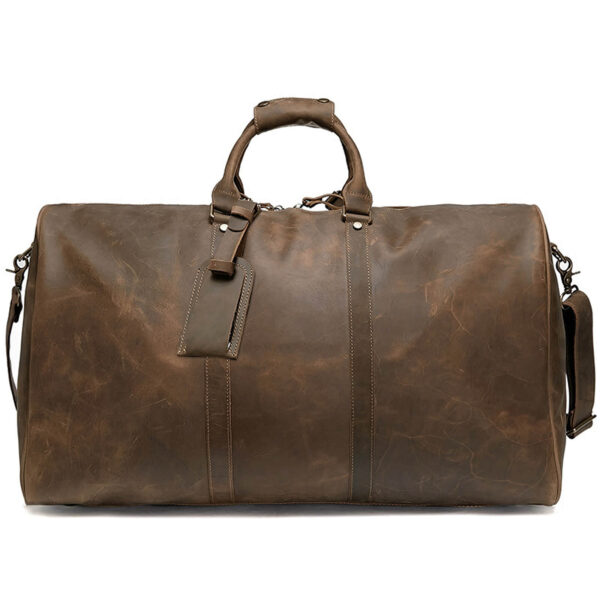 Vintage Leather Duffle Bag